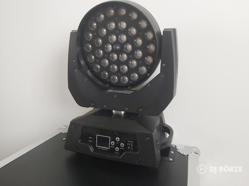 Eladó számlával, garanciával,új 36x18 watt wash zoom robotlámpák rackekkel