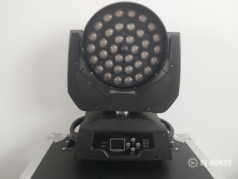 Eladó számlával, garanciával,új 36x18 watt wash zoom robotlámpák rackekkel