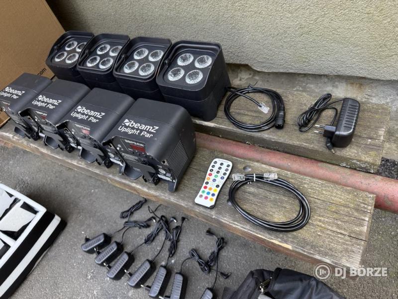 8 darab A BeamZ BBP94 akkus Par lámpa + táska