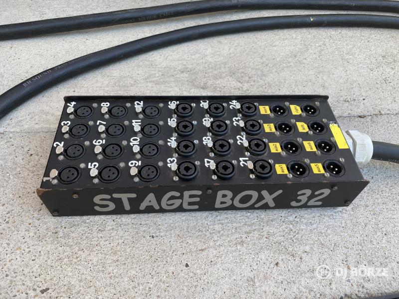 Stage Box, 30 méter csoportkábel, jelkábel, hangtechnikai