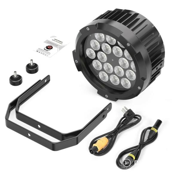 Eladó számlával, garanciával, új 18x18 watt IP65, RGBWA+UV PAR lámpák és rackek