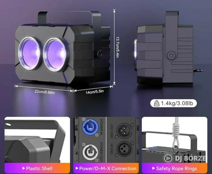 Eladó számlával, garanciával, új 2x60 watt RGBW led blinderek