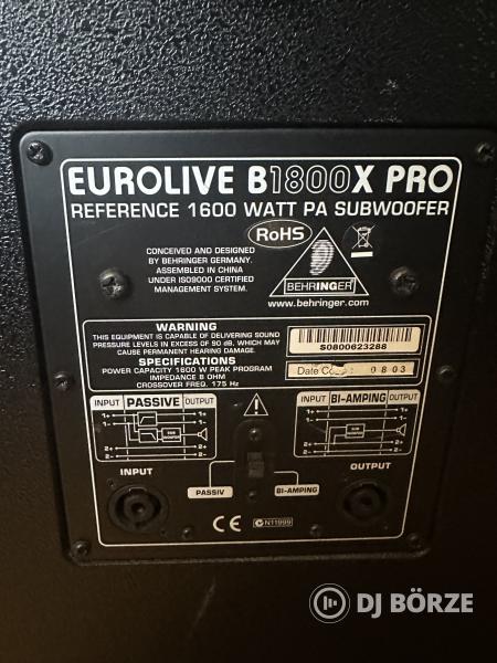 BEHRINGER EUROLIVE B1800X PRO