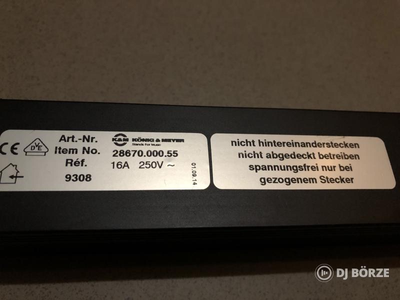 Konig & Meyer 8x rackbe szerelhető elosztó