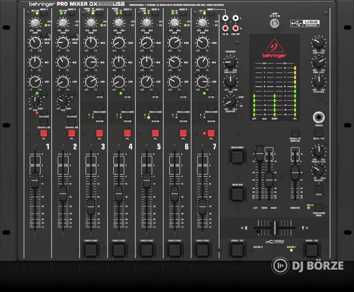 Behringer DX2000USB (7csatornás, DJ-PA keverőpult,új)
