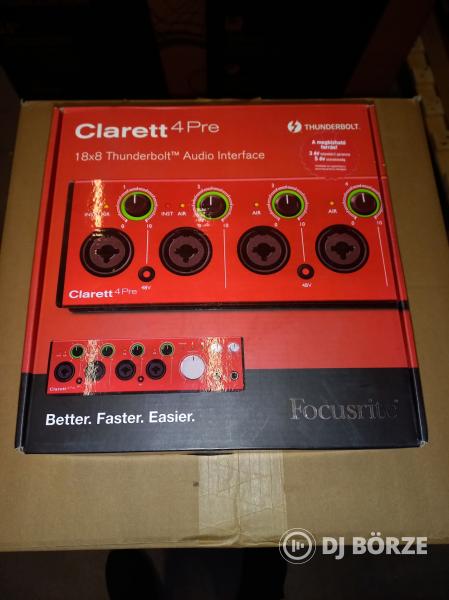 FOCUSRITE CLARETT 4Pre, Thunderbolt-s külső hangkártya