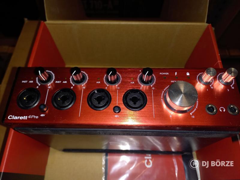 FOCUSRITE CLARETT 4Pre, Thunderbolt-s külső hangkártya