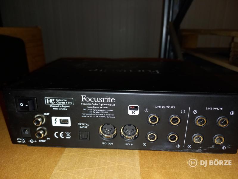 FOCUSRITE CLARETT 4Pre, Thunderbolt-s külső hangkártya