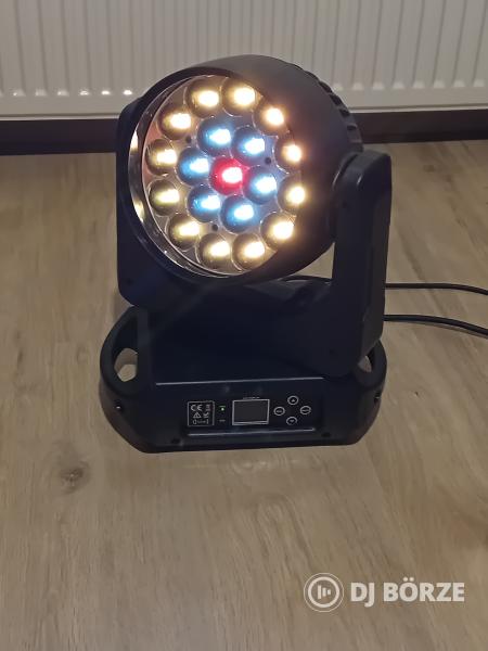 Akció!12db van! 19*15w, 4 in 1, RGBW Zoom & Wash robot, Power :350W! (Beszámítás is) Bp.- Pécs