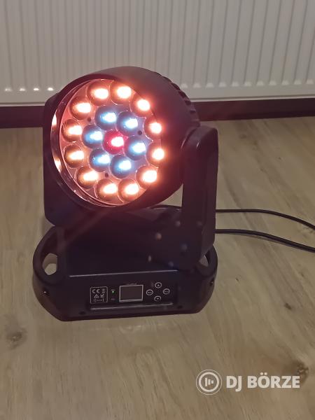 Akció!12db van! 19*15w, 4 in 1, RGBW Zoom & Wash robot, Power :350W! (Beszámítás is) Bp.- Pécs