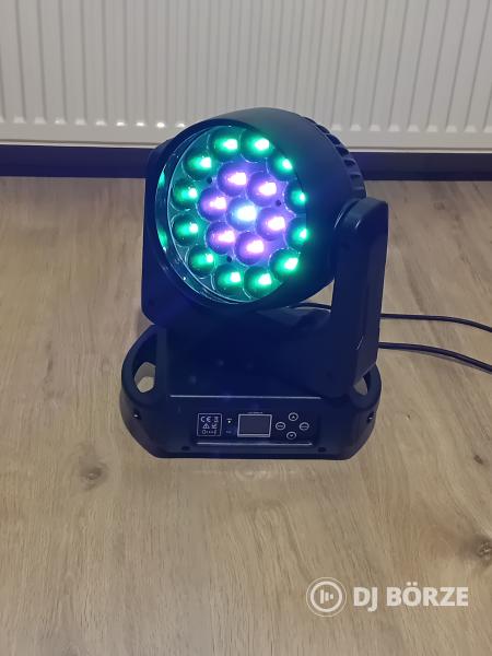 Akció!12db van! 19*15w, 4 in 1, RGBW Zoom & Wash robot, Power :350W! (Beszámítás is) Bp.- Pécs