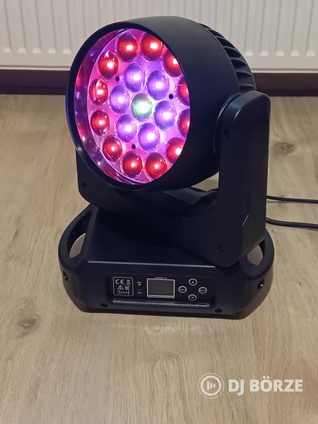 Akció!12db van! 19*15w, 4 in 1, RGBW Zoom & Wash robot, Power :350W! (Beszámítás is) Bp.- Pécs