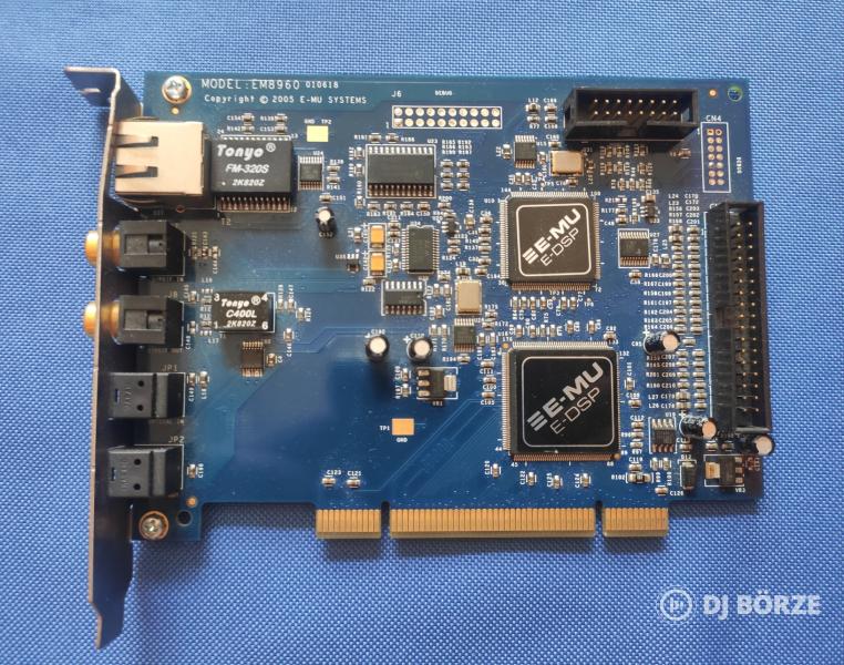 E-mu Em8960 1616m DAC PCI hangkártya + Em8820 testvérkártya