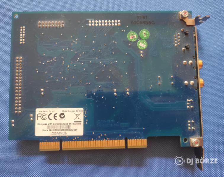 E-mu Em8960 1616m DAC PCI hangkártya + Em8820 testvérkártya