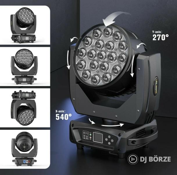 Eladó számlával, garanciával, új 19x10 watt wash zoom lámpák, rackekkel