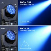Eladó számlával, garanciával, új 19x10 watt wash zoom lámpák, rackekkel
