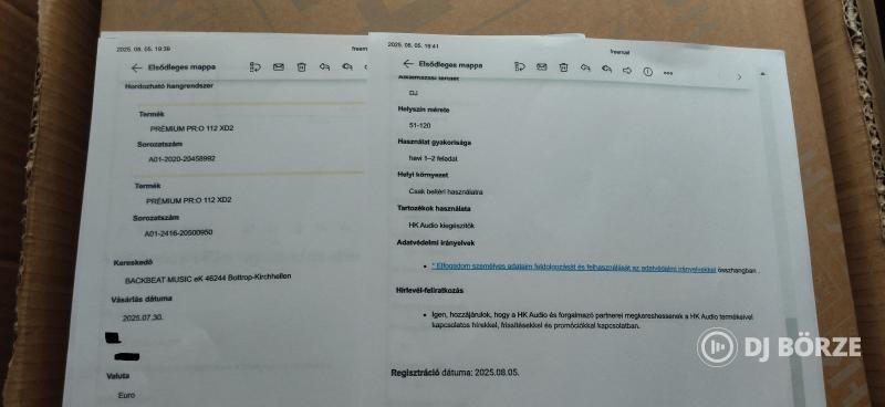 HK PR:O 112XD2 aktiv hangfal pár,ÚJ!