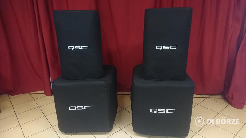 QSC passzív hangfalrendszer végfokokkal komplett szett.