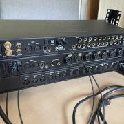 MOTU 828 MK3, MOTU 8Pre, MOTU MIDI Express 128, 4U rack, kábelek