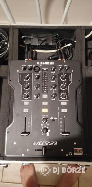 DJ pult komplett, CDJ 400 2 db + Allen & Heath Xone 23 + rack