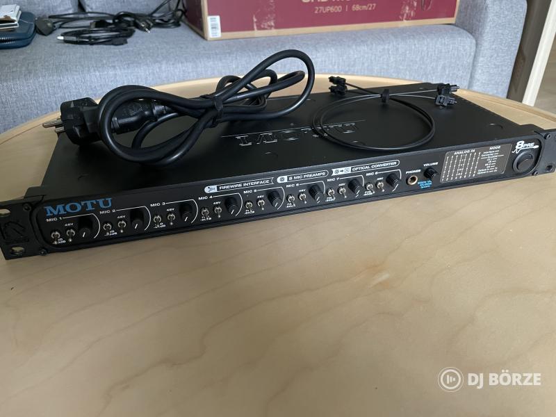 MOTU 8pre FireWire Audio Interface, 8 db mikrofon-előerősítővel
