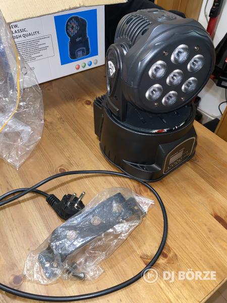 Mini LED Moving Head 7x10w RGBW wash diszkó lámpa