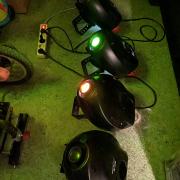 Eurolite TC-250 DMX Scanner 3 db, és TC-150 DMX Scanner 1 db egyben