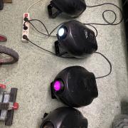 Eurolite TC-250 DMX Scanner 3 db, és TC-150 DMX Scanner 1 db egyben