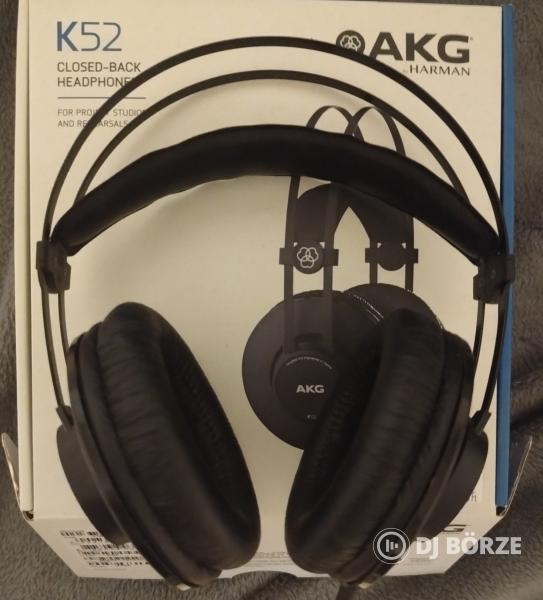 Eladó AKG K52 fejhallgató – kitűnő állapotban, minimális használattal.