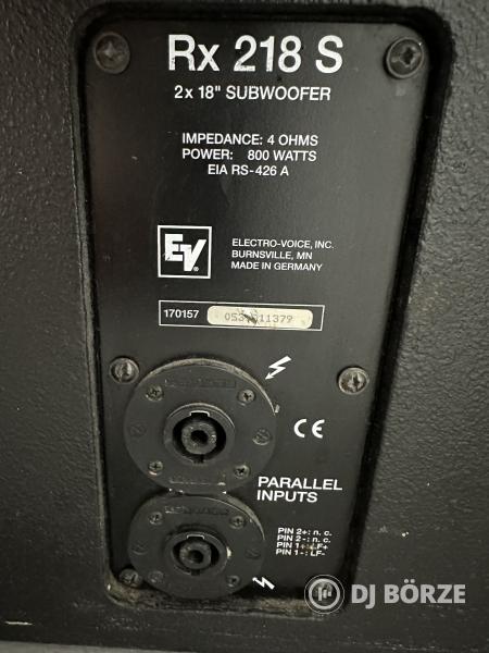 Kihasználtság miatt eladó 2db Electro-Voice RX 218 S Subwoofer