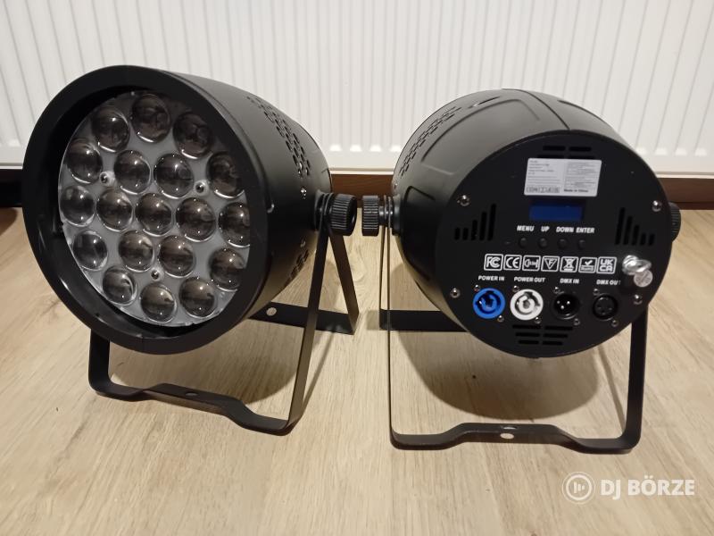 10db van!U'King 19x15W RGBW fókuszált színpadi par lámpa 4in1 LED zoom stroboszkóp mosófény DMX