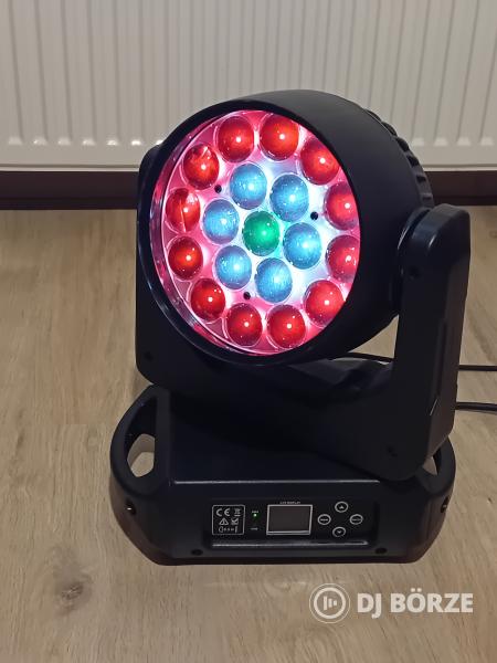 Utolsó 2db van! 19*15w, 4 in 1, RGBW Zoom & Wash robot, Power :350W! (Beszámítás is) Bp. -Eger