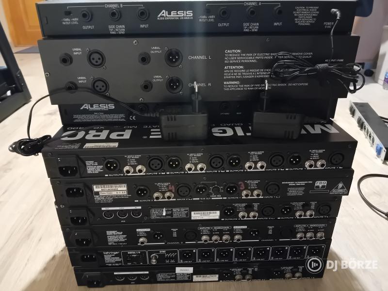Hangrendszer kellékek, limiter eq végfok, lejátszó stb