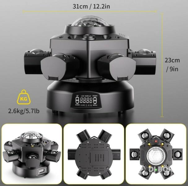 Eladó számlával, garanciával új 120 watt 6 karú forgófejű robotlámpák