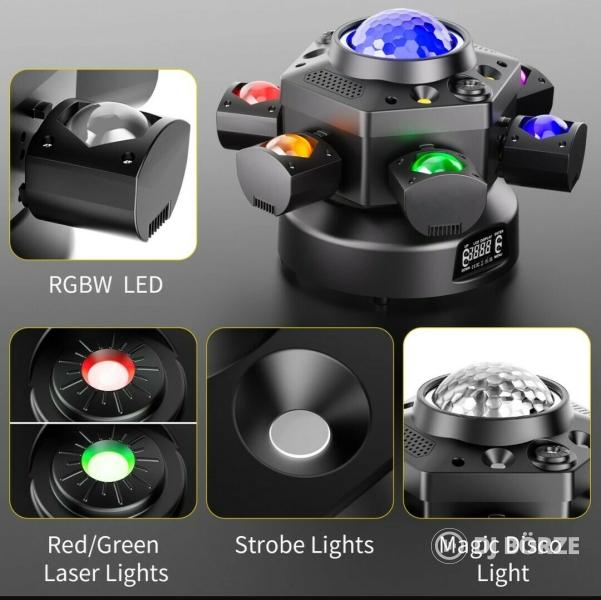 Eladó számlával, garanciával új 120 watt 6 karú forgófejű robotlámpák