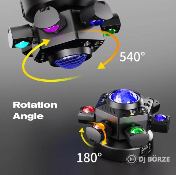 Eladó számlával, garanciával új 120 watt 6 karú forgófejű robotlámpák