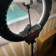 Jackal RM-NWLR 45cm LED körfény, körlámpa, ringlight távirányítóval/álvánnyal
