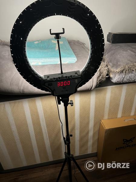 Jackal RM-NWLR 45cm LED körfény, körlámpa, ringlight távirányítóval/álvánnyal