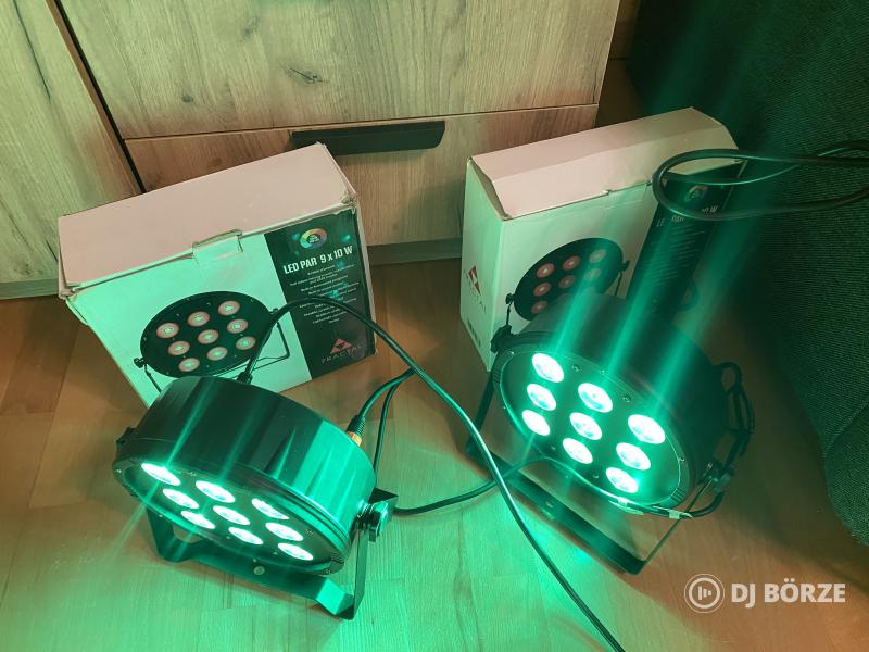 Fractal 9x10W, RGBW LED PAR lámpa, 2 db egyben, új