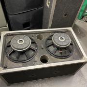 RCF dupla 15" mélyláda 2 db, rétegelt lemezből, RCF L15P-200 hangszórókkal
