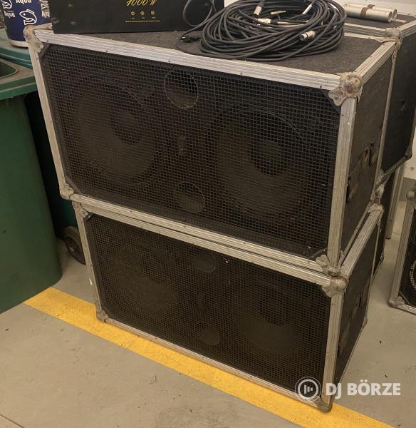 RCF dupla 15" mélyláda 2 db, rétegelt lemezből, RCF L15P-200 hangszórókkal