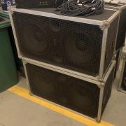 RCF dupla 15" mélyláda 2 db, rétegelt lemezből, RCF L15P-200 hangszórókkal