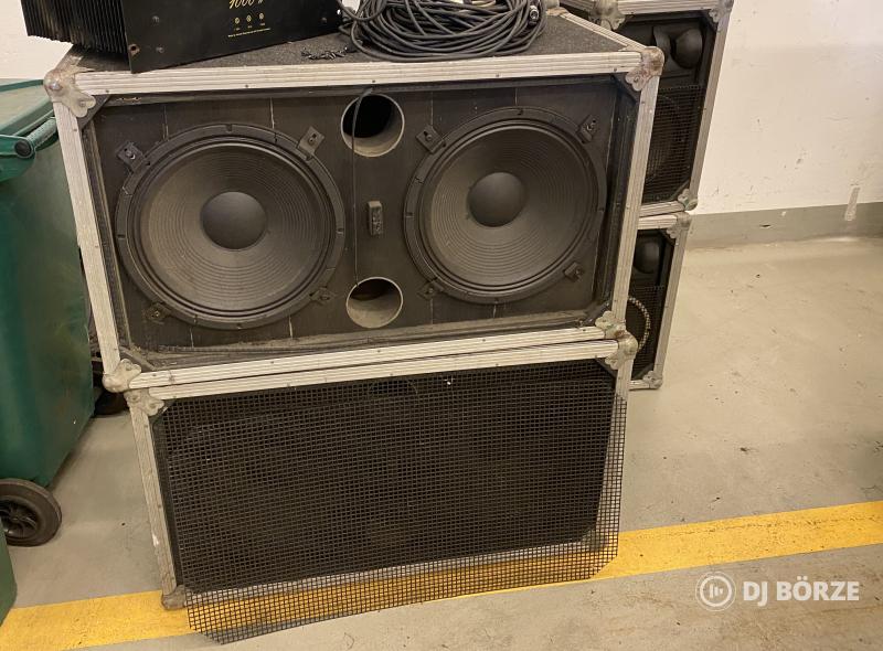 RCF dupla 15" mélyláda 2 db, rétegelt lemezből, RCF L15P-200 hangszórókkal