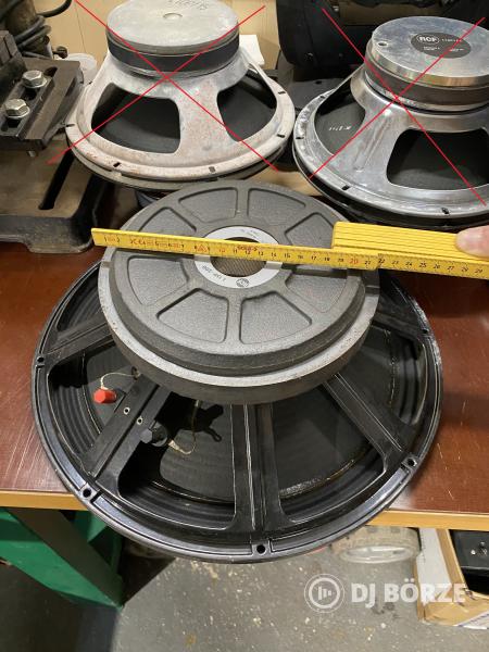 RCF dupla 15" mélyláda 2 db, rétegelt lemezből, RCF L15P-200 hangszórókkal