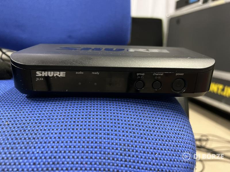 SHURE BLX14E-H8E BLX szett: zsebadó, vevő, WA302 + Shure WCM16 fejmikrofon