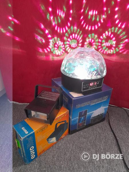 Nagy led crystal magic ball és mini strobi