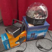Nagy led crystal magic ball és mini strobi