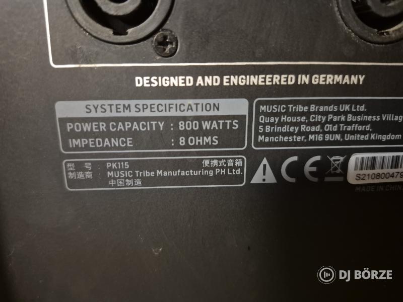 Behringer Pk115 800watt Passzív hangfal