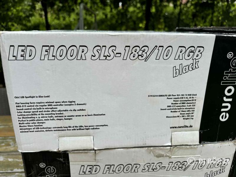 Eladó 6 db Eurolite LED FLOOR SLS-183/10 RGB LED-es lámpa Budakalászon.