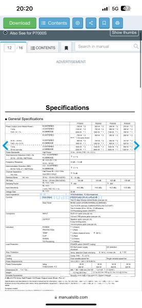 Yamaha p7000s végfok